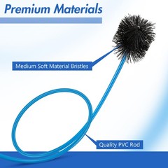 3 Pcs Flexible Drain Brush Set, 48&Prime; AC & HVAC Condensate Trap Cleaning Tool