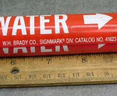 Brady 41623 Pipe Marker Size B Pipe OD 1-1/2&Prime; Thru 2-3/8&Prime; Sprinkler Water Lot 14