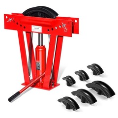 Manual Hydraulic Pipe Bender 12ton 1/2-2in 90-180deg,6 Dies,Adjustable