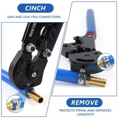 2 IN 1 Ratchet PEX Crimping Tool Cinch and Remove Dual Function Ergonomic&hellip;