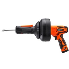 12V Cordless Drain Auger 25FT Auto Feed for 3/4-2in Pipes