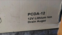 Electric Drain Auger 12V Snake Clog Remover Power Drill Cordless Plumbing Toilet