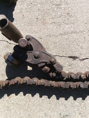 Ridgid No 206 1-1/2&Prime; to 6&Prime; Ratcheting Chain Soil Pipe Cutter Used