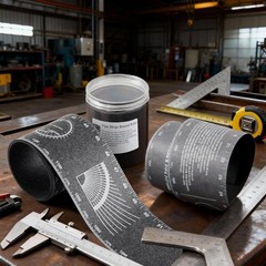 Flex Angle Pipe Measuring Tool Wrap Around for 12&Prime; to 48&Prime; Diameter Inch Pipe