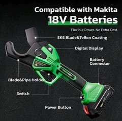 Electric PVC Pipe Cutter, Cuts up to1-1/2&Prime;,18V Cordless Ratcheting Pipe Shear&hellip;