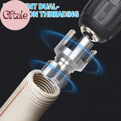 2PCS PVC Pipe Threader Kit &ndash; Dual-Function Internal & External Pipe Threading To