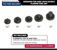 ARES 18020 &ndash; Double Flaring Tool Adapter Set &ndash; Use on Copper, Aluminum, Soft Ste