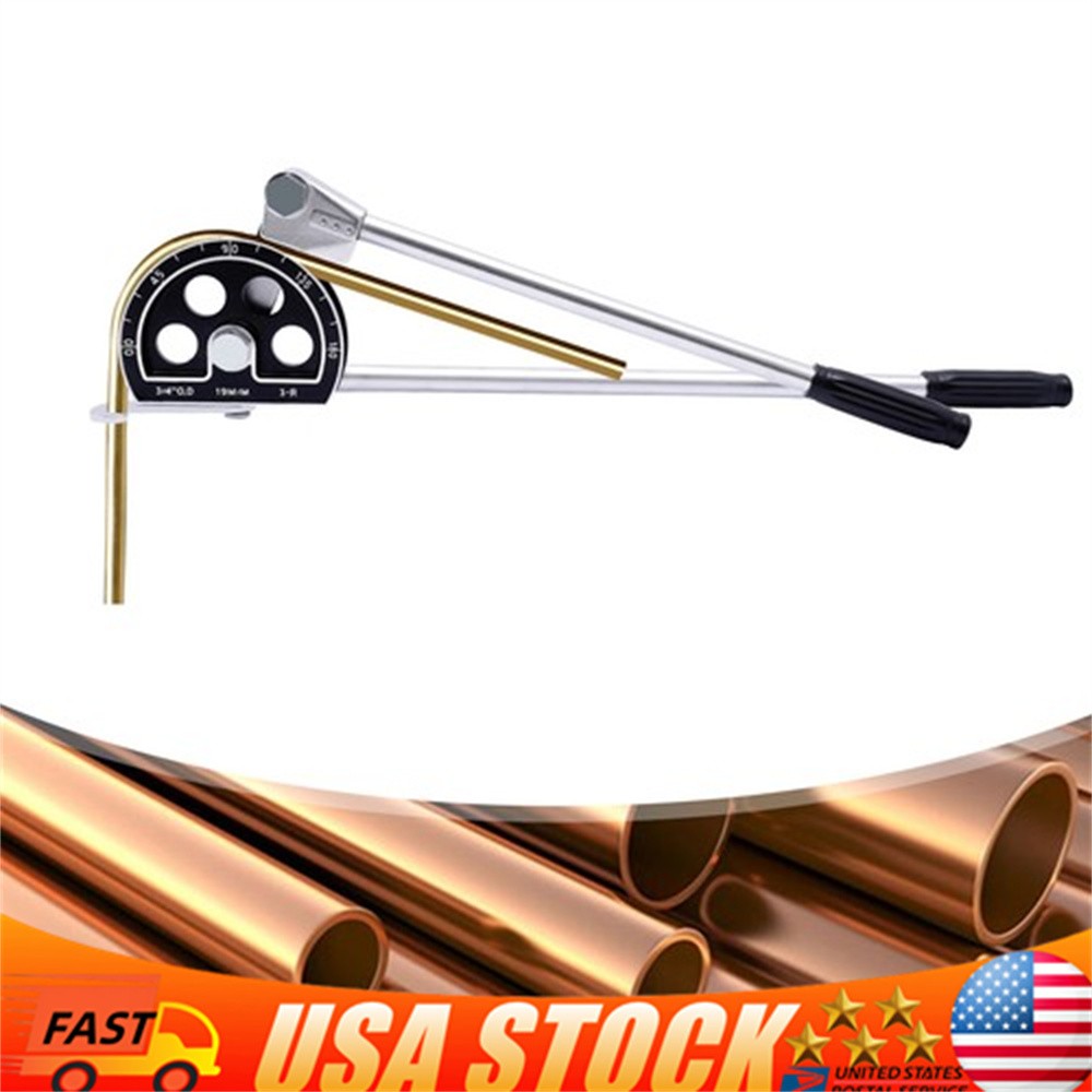 3/4&Prime; Tube Bender Manual 0~180&deg; Copper Ratchet Type Pipe Bender Bending Tool 19mm