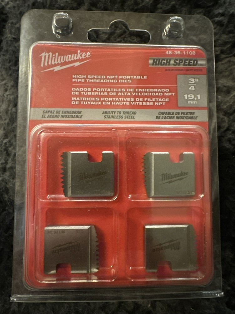 Milwaukee 48-36-1108 3/4 in NPT Pipe Threading Dies