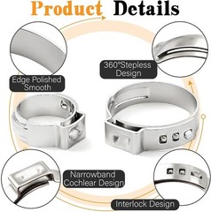 560PCS 22-Sizes Stepless Single Ear Hose Clamp Kit with Pliers & Cutter, 5.3-36.