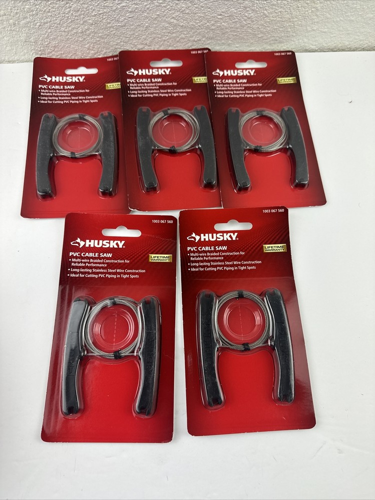 5x Husky PVC Cable Saw 1003 067 560 Multi Wire Stainless Steel