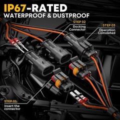 DXCRIMP Waterproof Electrical Connector Crimping Tool Kit for 1/2/3/4 Pin Wires