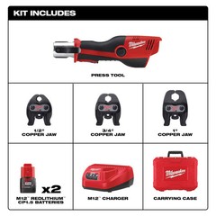 Milwaukee 2473-22 M12 12V Force Logic Press Tool Kit