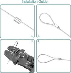 Stainless Steel Wire Cable Crimping Tool Kit, Cutter &Crimper Plier, 100FT 304 W
