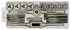 20PCS TIN COATED NC TAP & HEX DIE SET TAPS & DIE SETS FRACTIONAL ITEM NO. 777TD
