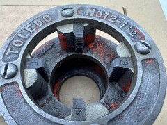 USED TOLEDO Made In USA #12 1-1/2&Prime; NPT DIE HEAD &ndash; DROP HEAD TYPE Nice Shape