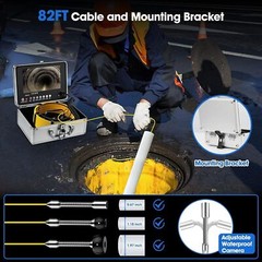 ESANHAO Sewer Camera 9&rdquo; Screen Endoscope Video Pipe Inspection Camera 25m