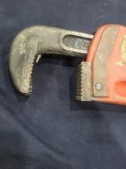 RIDGID 14 in Straight Pipe Wrench Cast Iron Adjustable Heavy Duty