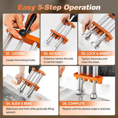 Sheet Metal Bender 2 Station Sheet Metal Roller Tool, 7 in Metal Roofing Tools f