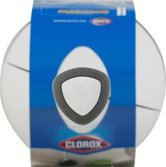 Clorox Toilet Plunger with Hideaway Holder Caddy 1-Pack, White/Grey