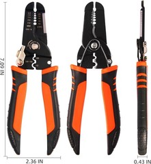 5-IN-1 Wire Stripper and Crimping Tool, 3rd Gen Multi-Function Hand Tool, Orange