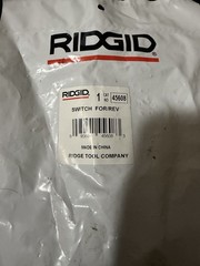 Ridgid 45608 Forward / Reverse Switch For 690 & 690-I Pipe Threader