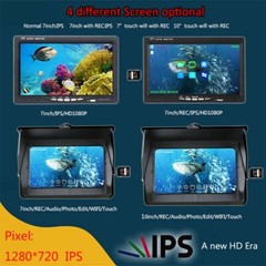 7&rdquo; DVR 50M 1080P HD Dual Camera Lens Drain Sewer Pipeline Industrial Endoscope