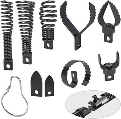 Drain Snake Drill Attachment,Cutter and Auger Set Used in 50-100FT AC Drain Clea