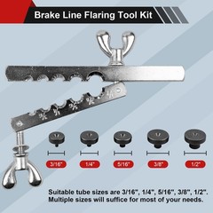 Brake Line Double & Single Flaring Tool Kit with Tubing Cutter, Brake Line Re&hellip;