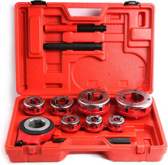 7 Size Ratchet Type Pipe Threader Threading Dies 3/8&Prime; to 2&Prime; NPT