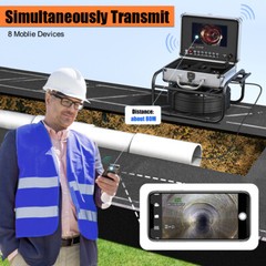 7&rdquo; 50M WIFI Sewer Camera Pipe Inspection Camera 16GB Video DVR 23mm Endoscope
