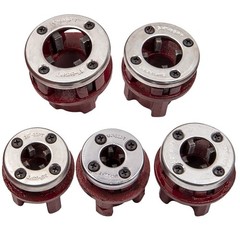 Ratchet Pipe Threader Kit Die Bar Head Handle Tool Set 1/4&rdquo; 3/4&rdquo; w/ 6 Dies