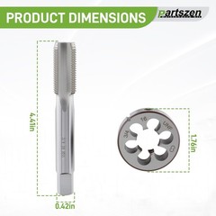 3/4-16 Right Hand Thread Tap and Die Set UNF HSS 0.75in &ndash; 16 TPI for Precision