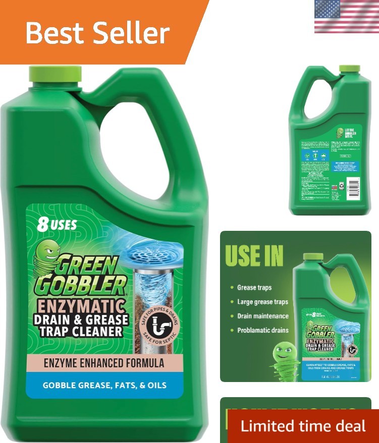 Eco-Friendly Enzymatic Drain Cleaner &ndash; Control Foul Odors & Clogs (1 Gallon)