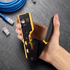 VEVOR Crimping Tool Ethernet Crimper for RJ45/RJ11/RJ12 4/6/8-Pin Modular Plugs