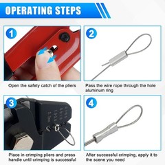 Fishing Crimping Pliers,Wire Rope Crimping Tool for Fishing Line Crimp Sleeves H