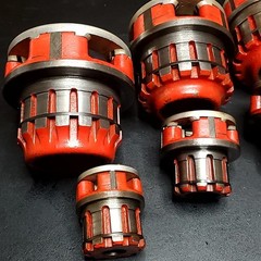 Ridgid 12-R Pipe Threader &ndash; 6 Die &ndash; Head Set 12R Threading Dies &ndash; 3/8&Prime; &ndash; 2&Prime;