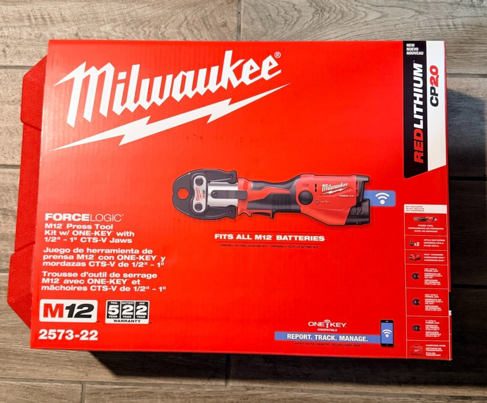 NEW Milwaukee M12 FORCE LOGIC Copper Press Tool Kit ONE-KEY