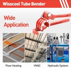 WISSCOOL Tube Bender 3-in-1 Tubing Pipe for Soft 1/4&Prime; 5/16&Prime; 3/8&Prime;, Red
