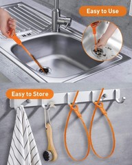 25 Inch Snake Drain Clog Remover Tool, 6PCS Hair Drain Cleaner Tool, Hair Cat&hellip;