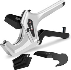 Ratchet PVC Pipe Cutter Heavy Duty,Cuts up to 3 Inches,PVC Cutter with One-Click