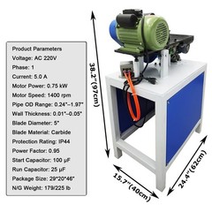 220V 1PH 0.75KW 0.01&Prime;-0.05&Prime; Small Pneumatic Electric Round Pipe Cutting Machine