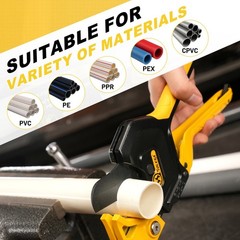 TOLESA Heavy-Duty PVC Pipe Cutter Tool 3-Gear Adjustable Ratchet Up to 2-1/2