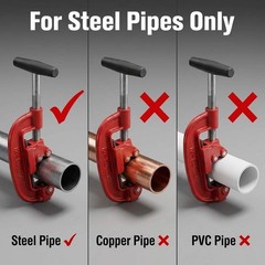 QWORK Heavy Duty Pipe Cutter, 1/8-inch to 2-inch Steel Pipe Cutter