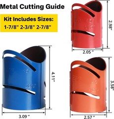 3Pc Magnetic Metal Pipe Cutting Guide Steel 45&deg; 90&deg; 22.5&deg; Saddle Cuts