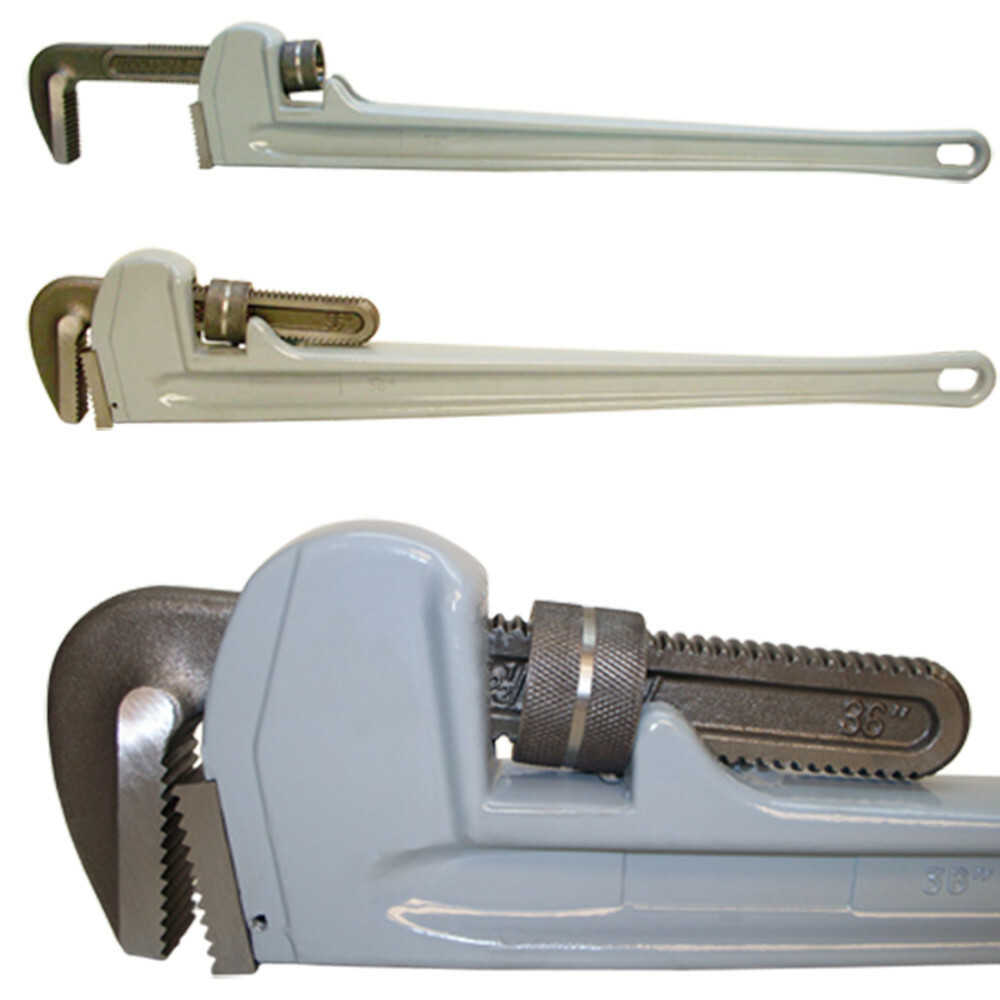 36 inch Aluminum Pipe Wrench 4-1/4 inch Jaw Size Straight Pipe Wrench
