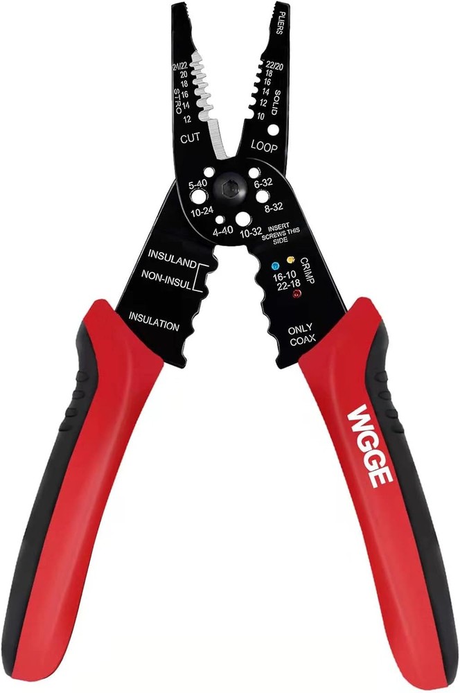 WG-015 8-inch Professional Wire Stripper, Wire Crimper, Cable Cutter, Multi-Tool