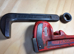 RIDGID 24&Prime; Straight Pipe Wrench 3&Prime; Capacity, Made in USA, Nice !
