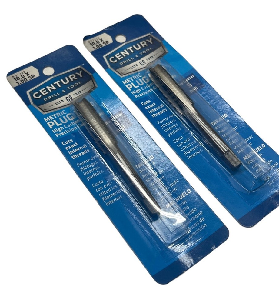 Century Drill & Tool 97322, 10.0 x 1.00 SP Metric Plug Tap (LOT OF 2) **SALE**