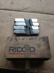 RIDGID 1224 DIES CUTTERS 2-1/2&Prime;-4&Prime; HS NPT PIPE THREADING MACHINE